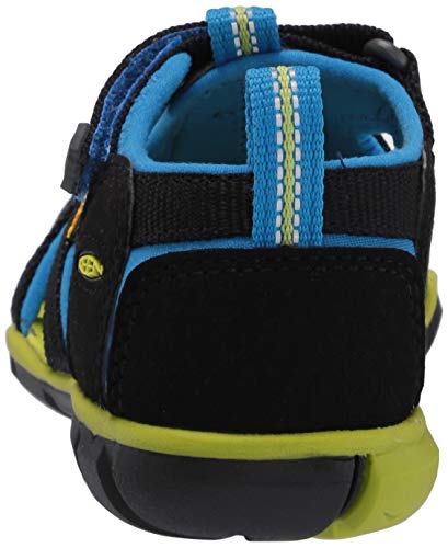 KEEN Seacamp 2 CNX, Sandalias, para Unisex niños, Negro (Black/Brilliant Blue), 34 EU