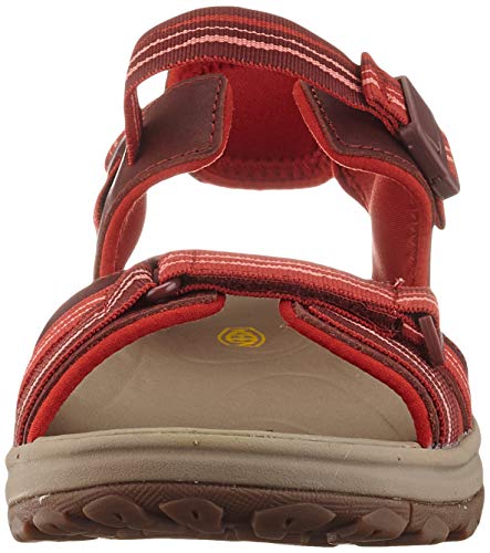 KEEN Terradora 2 Leather Open Toe, Sandalia, Mujer, Coral Rojo Oscuro, 36 EU