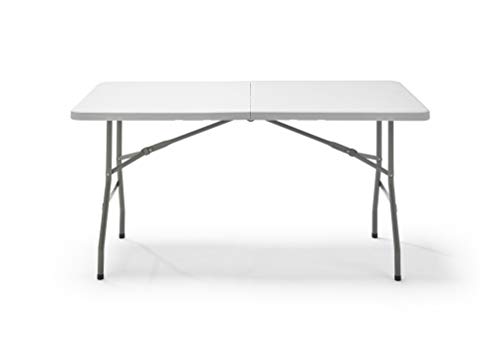 KG KITGARDEN - Mesa Plegable Multifuncional, 152x70x74cm, Blanco, Folding 152