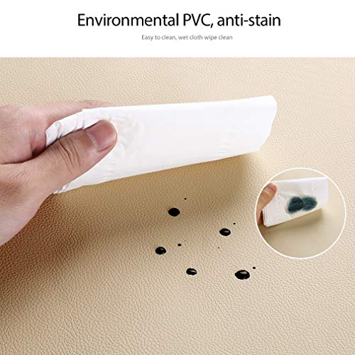 KINLO Pegatina de Cuero Artificial PU, Papel Pared Adhesivo Impermeable, utilizado para Decorar y Proteger, Remodelar Muebles Sofá, a Prueba de Agua de Moho, 45*200cm per Rollo