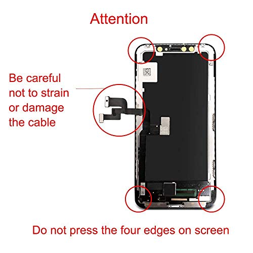 Kit de reparación de Pantalla táctil OLED de 5.8 Pulgadas para iPhone X con reparación Completa (Negro)