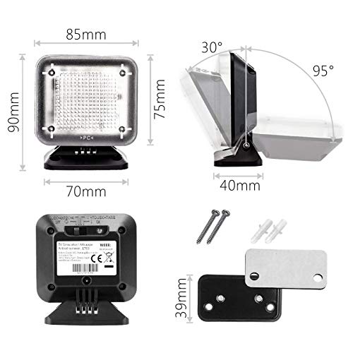 Kobert-Goods - Simulador de TV LED, simulación luz como protección contra robos, Seguridad del hogar, Imitación de TV / TV falsa, con 12 LED's y 3 programas seleccionables, temporizador [clase de energía B]