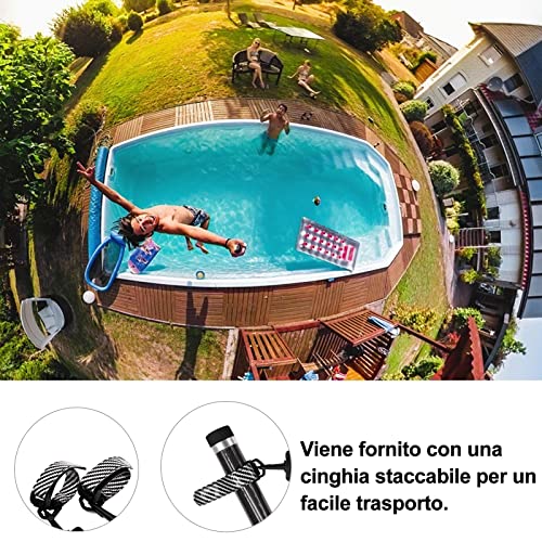 KOMCLUB Extensible Selfie Stick de Fibra de Carbono Palo Selfie Palmar 300 cm Ultra Larga con Correa Trasera Compatible con GoPro DJI OSMO Insta360 One R Cámara de Movimientos