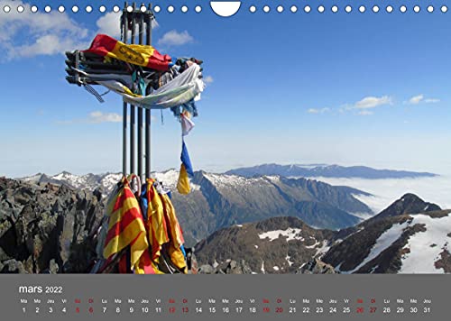 La magie des grandeurs des Pyrénées (Calendrier mural 2022 DIN A4 horizontal): Découvrez la féerie des sommets, des lacs, des ruisseaux et des grands sites des Pyrénées (Calendrier mensuel, 14 Pages )