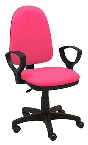 La Silla de Claudia - Silla Escritorio y Oficina Torino Color Rosa Fucsia. Silla Oficina ergonómica con reposabrazos. Asiento y Respaldo Regulables. Ruedas de Goma