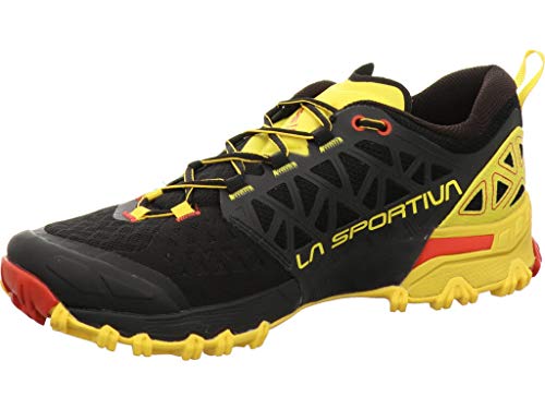 LA SPORTIVA Bushido II, Zapatillas de Trail Running Hombre, Black/Yellow, 41.5 EU