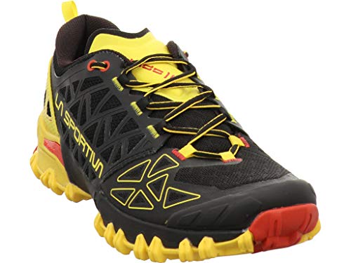 LA SPORTIVA Bushido II, Zapatillas de Trail Running Hombre, Black/Yellow, 41.5 EU