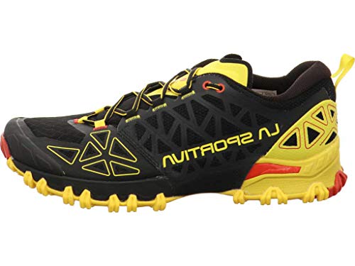 LA SPORTIVA Bushido II, Zapatillas de Trail Running Hombre, Black/Yellow, 41.5 EU