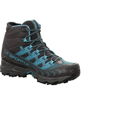 LA SPORTIVA Ultra Raptor II Mid Wide Woman GTX, Botas de Senderismo Mujer, Carbon/Topaz, 40 EU