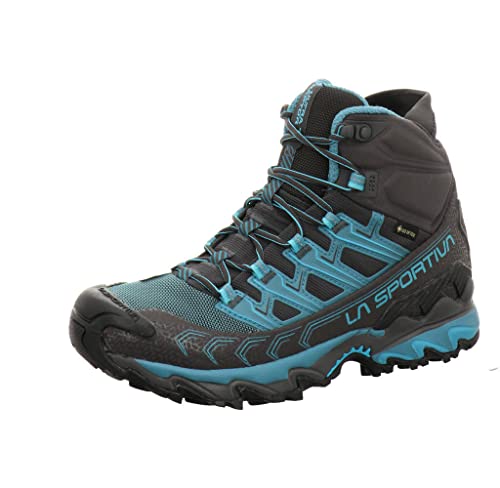 LA SPORTIVA Ultra Raptor II Mid Wide Woman GTX, Botas de Senderismo Mujer, Carbon/Topaz, 40 EU