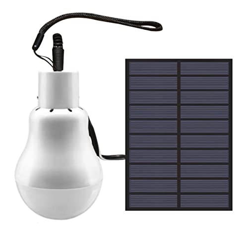 Lámpara Solar,Bombilla Solar,Bombilla LED con Energía Solar,Bombilla LED Solar,Luces LED Solares Portátiles Recargables,para Carpa de Jardín Interior y Exterior,Camping,Senderismo,Pesca,iluminación