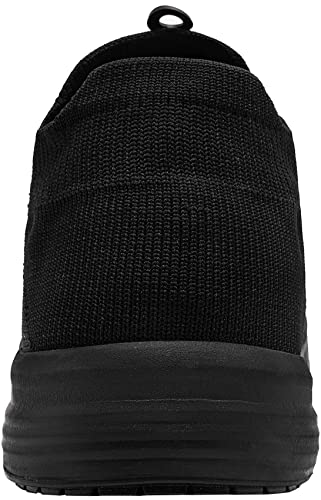 LARNMERN Impermeables Cocina Zapatos de Seguridad Hombre Mujer Calzado de Trabajo Punta Acero Antideslizante Comodos Negro 43 EU