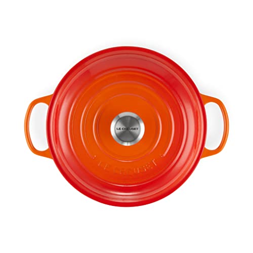 Le Creuset Evolution Cacerola Baja Redonda, 2 L, para Todas Las Fuentes de Calor, Incl. inducción, Hierro Fundido, Naranja(Volcánico), 26 cm