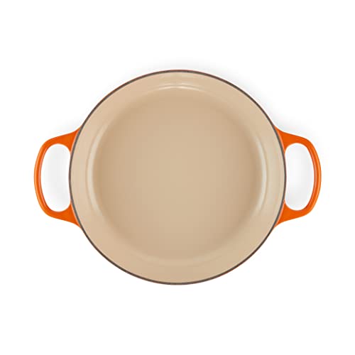 Le Creuset Evolution Cacerola Baja Redonda, 2 L, para Todas Las Fuentes de Calor, Incl. inducción, Hierro Fundido, Naranja(Volcánico), 26 cm