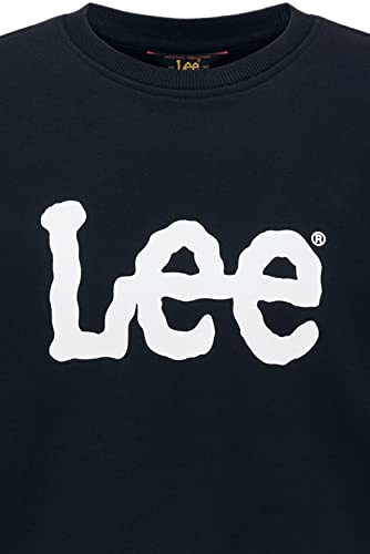 Lee Basic Crew Logo, Suéter, Hombre, Negro (Black 01), Small