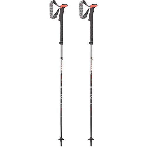 Leki 6492075 - Micro Vario Ta Anthracite-White-Neonred, Gris, 110 - 130 cm