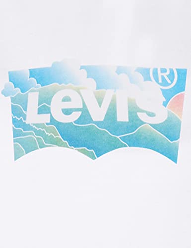 Levi's Graphic Standard Hoodie, Sudadera con Capucha BW Fill Clouds White +, S para Mujer