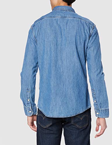 Levi's Sunset 1 Pkt Slim Camisa, Cotton Tencel Mid Worn, L para Hombre