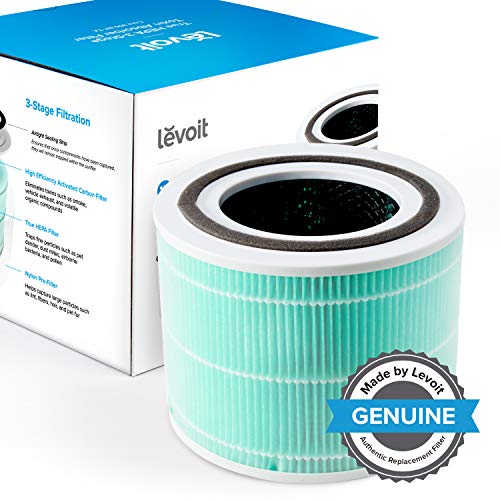 LEVOIT Core 300/Core 300S Filtro de Repuesto para Purificador de Aire H13, Filtro HEPA 3 en 1, Filtro y Prefiltro de Carbón Activado Altamente Eficiente, Core 300-RF(Absorbente de Toxinas)