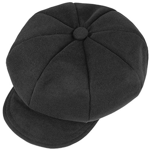 LIPODO Gorra Newsboy con Orejeras Soft Mujer - de Visera, Banda Piel otoño/Invierno - S (55-56 cm) Negro