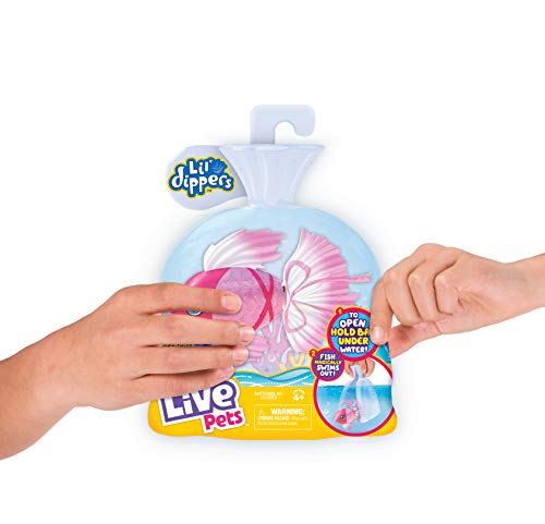 Little Live Pets 26159 Paquete Individual Lil' Dippers de Little Live Pets - Bellariva con Efecto Sorpresa «Wow» al desempaquetar en el Agua y Alimentar interactivamente