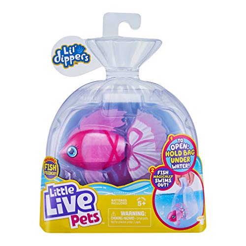 Little Live Pets 26159 Paquete Individual Lil' Dippers de Little Live Pets - Bellariva con Efecto Sorpresa «Wow» al desempaquetar en el Agua y Alimentar interactivamente