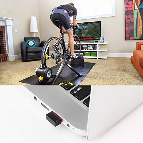 LIVLOV V5 ANT+ Adaptador de Dongle Receptor Transmisor de USB Tamaño Mini para Garmin Sunnto Zwift TacX Bkool PerfPRO Studio CycleOps Virtual Trainer TrainerRoad