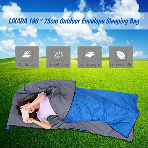 Lixada Saco de Dormir Ultraligero Compresible Multifuncional Saco de Dormir Rectangular