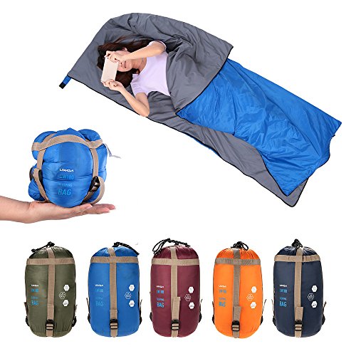 Lixada Saco de Dormir Ultraligero Compresible Multifuncional Saco de Dormir Rectangular