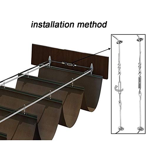 LJIANW Vela de Sombra Toldo Vela, Velas Wave Shade Retráctil, Actualización 2020 Toldo Corredero con Kit De Montaje for Cubierta De Pérgola Pabellón, 55 Tamaños (Color : Brown, Size : 0.5x3m)