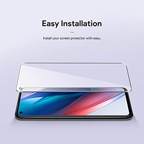 LϟK 4 Pack Protector de Pantalla Compatible con OPPO Find x3 Lite con 2 Pack Cristal Templado y 2 Pack Protector de Lente de Cámara - Sin Burbujas Dureza 9H Doble Protección Kit Fácil instalación