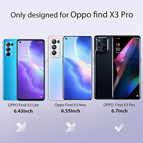 LϟK 4 Pack Protector de Pantalla para OPPO Find X3 Pro con 2 Pack HD Película de TPU y 2 Pack Protector de Lente de Cámara - Sin Burbujas Huella Digital Ultrasónica Instalación Fácil