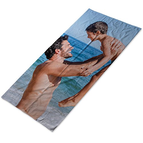 LolaPix Toalla Playa Personalizada con Foto/Imagen/Texto/Nombre. Toalla de baño de algodón. Toalla Personalizada para Playa Piscina Camping. Varios tamaños Disponibles. 50x100cm