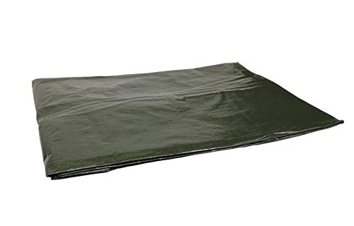 Lona Impermeable Exterior (120g. 3 x 4 m.) Reforzada con Ojales de Acero Inoxidable. - Para Leña y Objetos de Jardín, Vehículos, Protección contra UV. Color Verde