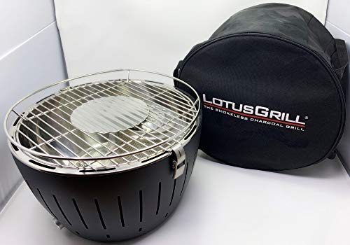 LotusGrill - Juego de parrilla que incluye pollo puro y BBQ Rub Hallinger y toldo de transporte.