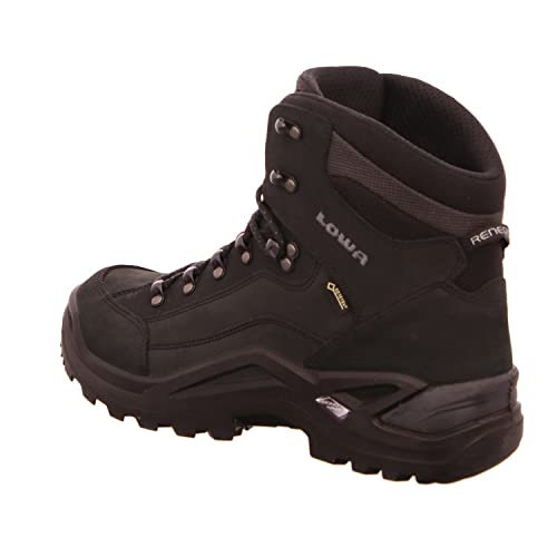 LOWA Renegade GTX Mid, Ankle Boot Hombre, Tiefschwarz 310945 0998, 46 EU