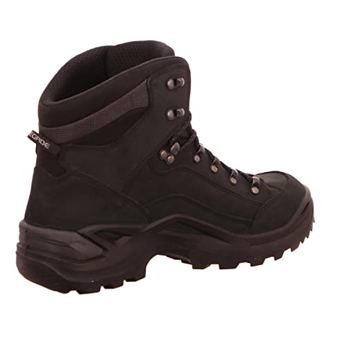 LOWA Renegade GTX Mid, Ankle Boot Hombre, Tiefschwarz 310945 0998, 46 EU