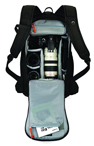 Lowepro Flipside 300 - Mochila para cámaras ( SLR con objetivos de hasta 300 mm y hasta tres objetivos adicionales), color negro