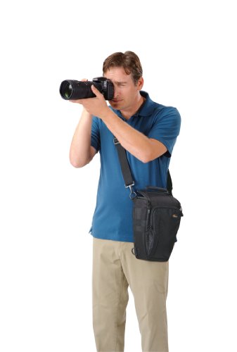 Lowepro Toploader Zoom 50 AW - Funda para cámara (Correa para Hombro, Cierre de Cremallera), Color Azul Marino