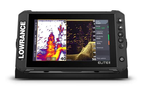 Lowrance - Elite FS 9 (sistema de pesca), buscador de peces con transductor Active Imaging 3 en 1 y cartas C-MAP Contour+ precargadas