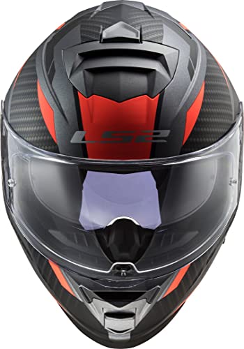 LS2, casco integral moto Storm Racer Titanium orange, XXL