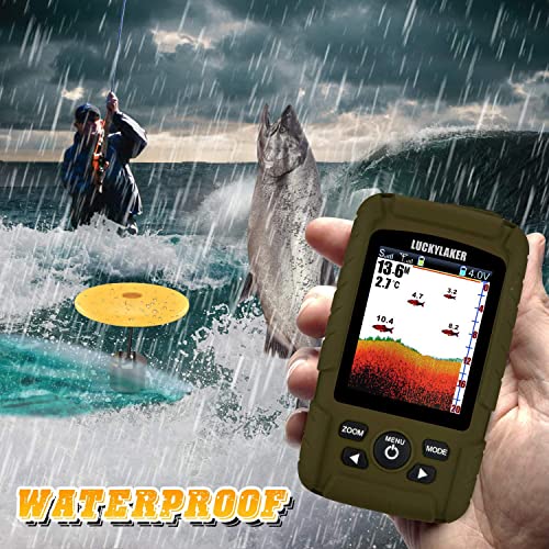 LUCKY Profundidad Portátil Buscador de Pesca Barco Profundidad Sonda de Pesca Sonar Impermeable Buscador de Peces LCD Pantalla Kayak Pesca en el Mar