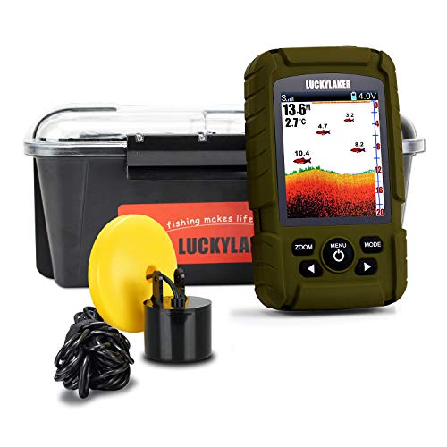 LUCKY Profundidad Portátil Buscador de Pesca Barco Profundidad Sonda de Pesca Sonar Impermeable Buscador de Peces LCD Pantalla Kayak Pesca en el Mar