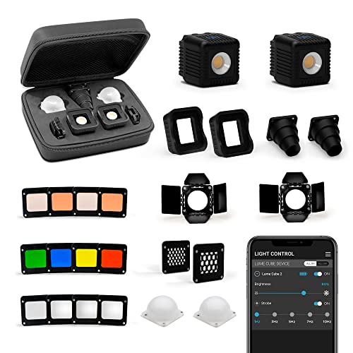 Lume Cube 2.0 - Pro Kit de iluminación portatil profesional, color negro