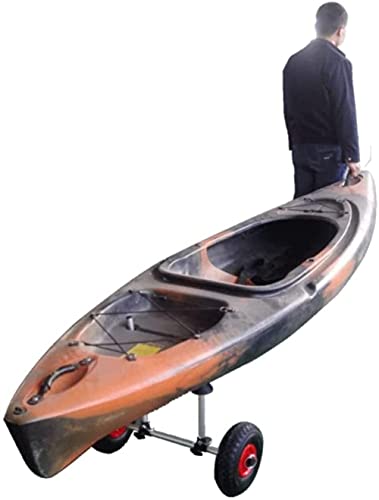 LVLUOKJ Carro para Kayak, Carro Plegable para Canoa, Transporte de Remolque, Marco de Aluminio Resistente con 2 Ruedas