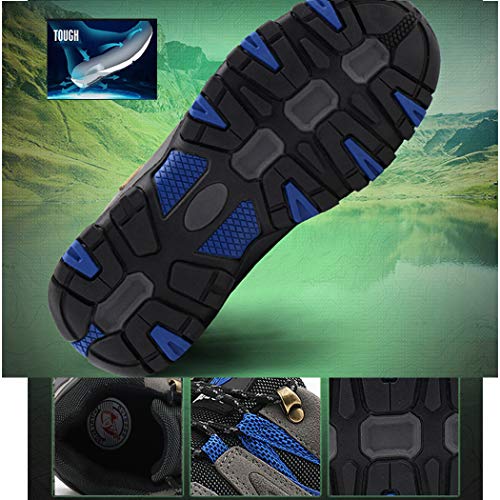 Lvptsh Zapatillas de Trekking para Hombre Botas de Montaña Zapatillas de Senderismo Calzado de Trekking Botas de Senderismo Antideslizantes AL Aire Libre Transpirable Sneakers,Marrón,EU37