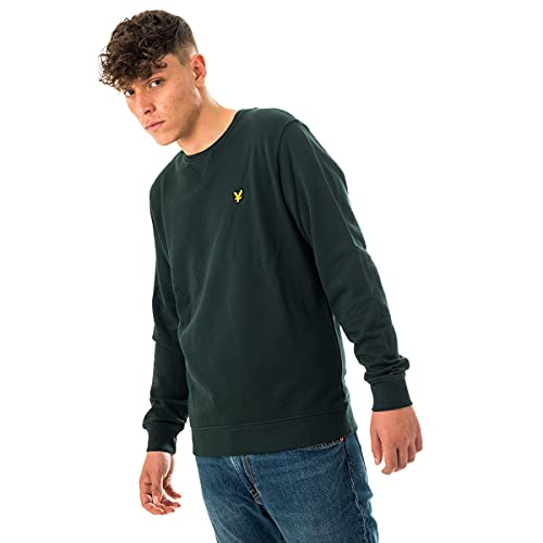 Lyle & Scott de los Hombres Sudadera con Logo, Verde, L