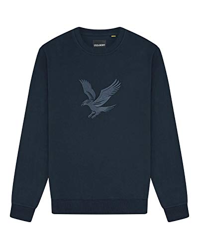 Lyle & Scott ML1354V Embossed Embroidery Eagle Logo Crew Sudadera Top - Navy azul marino M