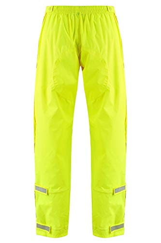 Mac in a Sac Origin II - Packable Waterproof Full Zip Overtrousers, Sobrepantalones Impermeables Hombre, Neon Yellow, XS