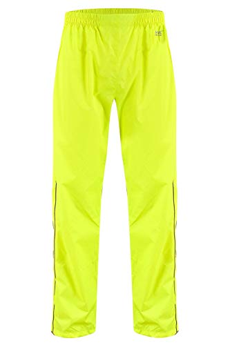 Mac in a Sac Origin II - Packable Waterproof Full Zip Overtrousers, Sobrepantalones Impermeables Hombre, Neon Yellow, XS